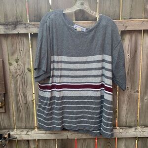 Striped shirt sleeve sweater sz. 1X